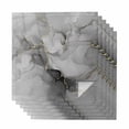 thumbnail image 1 of Grey Ombre Marble Cloth Napkins, Gray Marble Crack Abstract Modern Washable and Reusable Dinner Napkins Set of 6, Table Napkin for Kitchen Party Birthday Wedding Hotel Housewarming 20"x20", 1 of 8