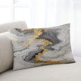 thumbnail image 1 of Grey Ombre Marble Pillow Covers 20x30 Inch Queen Size, Golden Gray Marble Crack Abstract Art Decorative Pillowcase with Zipper, Microfiber Breathable Pillowcases for Sofa Bed Living Room, 1 of 9