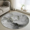 thumbnail image 1 of Grey Ombre Marble Round Rugs 3ft, Gray Marble Crack Abstract Modern Non Slip Washable Rug Runner, Low Pile Indoor Floor Carpet Mat Bathroom Rugs for Living Room, Bedroom, Kids Room, 1 of 9