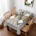 thumbnail image 1 of Grey Ombre Marble Table Cloth Waterproof Tablecloths, Golden Gray Marble Crack Abstract Art Tablecloth Dining Table Cover for Kitchen Party Tabletop Outdoor, Rectangle Tablecloth 60x84 Inch, 1 of 9