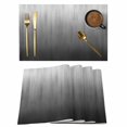 thumbnail image 1 of Grey Ombre Placemats Set of 12, Contemporary Gradient Abstract Art Placemats for Dining Table, Place Mats for Kitchen Tabletop, Waterproof Wipeable Dining Table Mats Set, 1 of 9