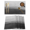 thumbnail image 1 of Grey Ombre Placemats Set of 12, Modern Abstract Art Ocean Oil Painting Placemats for Dining Table, Place Mats for Kitchen Tabletop, Waterproof Wipeable Dining Table Mats Set, 1 of 9