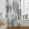thumbnail image 1 of Grey Ombre Semi Sheer Curtains Drapes for Living Room, Bedroom, French Doors Window 108 Inches Long, Vintage Simple Abstract Gradient Mottled Rod Pocket Chiffon Curtain Drapery Voile Draperies Panel, 1 of 8