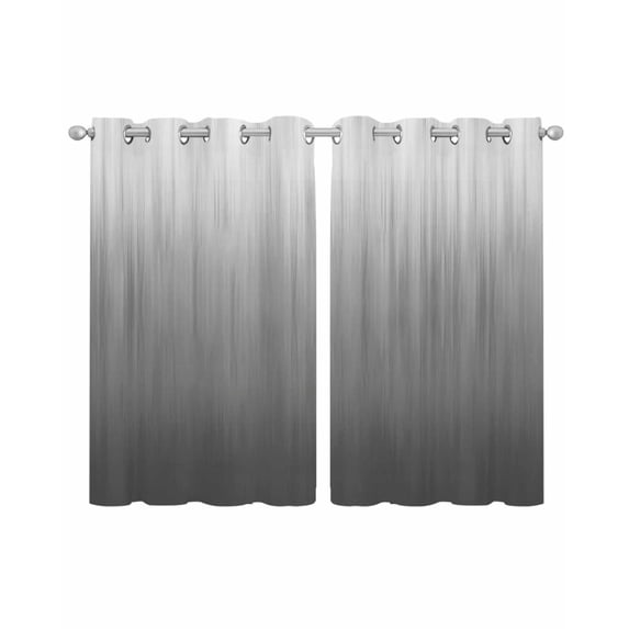 Grey Ombre Sheer Curtains 54 Inch Length 2 Panels Set for Living Room/Bedroom, Contemporary Gradient Abstract Art Kitchen Curtains Grommet Semi-Sheer Curtains Drapes Voile Window Treatments 42"x54"x2