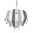 thumbnail image 1 of Grey Ombre Stripe Outdoor Tablecloth with Umbrella Hole, Modern Farmhouse Vertical Striped Spillproof Waterproof Outdoor Table Cover, Patio Tablecloths for Party/Garden/Picnic, Round 60 inch, 1 of 9