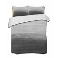 thumbnail image 1 of Grey Ombre Summer Quilt Set Queen Size, Soft Microfiber Quilted Bedding Set with 2 Pillow Shams, Modern Abstract Art Ocean Oil Painting Lightweight All Season Bedspread Coverlet for Bedroom 90"x96", 1 of 6