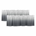 thumbnail image 1 of Grey Ombre Valances for Windows, Decorative Rod Pocket Window Valance Curtains, Gray White Gradient Modern Abstract Art Short Curtain Drapes for Kitchen/Bathroom/Living Room, 2 Panels, 42" W x 18" L, 1 of 8