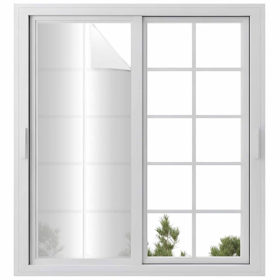 Grey Ombre Window Privacy Film, Modern Abstract Art Gradient Minimalist Frosted Glass Window Clings Static Cling UV Heat Blocking Reusable Door Sticker for Bathroom 23.6 x 59 Inch