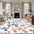 thumbnail image 1 of Grey Orange Botanical Area Rugs 6'x9', Washable Small Throw Rugs for Kitchen Dining room, Watercolor Spring Floral Summer Leaf Indoor Outdoor Rug Non-Slip Low Pile Carpet Runner Reversible Floor Mats, 1 of 8