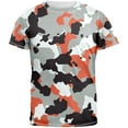 thumbnail image 1 of Grey & Orange Camo All Over Adult T-Shirt - X-Large, 1 of 2