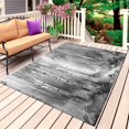 thumbnail image 1 of Grey Outdoor Rug for Patio/Deck/Porch, Non-Slip Large Area Rug 5 x 7 Ft, Modern Oil Painting Art Forest Indoor Outdoor Rugs Washable Area Rugs, Reversible Camping Rug Carpet Runner, 1 of 8
