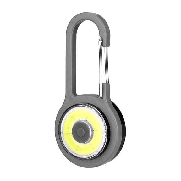 Grey Outdoor Sports Led Light With Carabiner Clip Mini Keychain Flashlight 3 Modes Portable Camping Lantern For Hiking And Walking