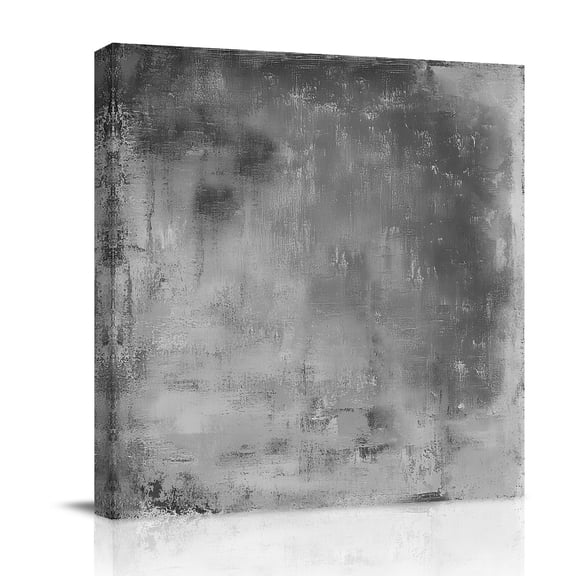 Grey Paint Canvas Wall Art for Living Room, Abstract Retro Dark Grey Paint Wall Decor Framed Artwork Pictures Ready to Hang for Bedroom Office Home Decor