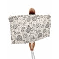 thumbnail image 1 of Grey Paisley Beach Towels Oversized Super Absorbent, Boho Flower Botanical Leaf Branch Lightweight Bath Towel Quick Dry Sets For Bathroom/Pool/Rv Camping/Beach Play/Gym Room/Picnic 35"x70", 1 of 8