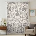 thumbnail image 1 of Grey Paisley Sheer Curtains 54 Inches Long, Boho Flower Botanical Leaf Branch Light Filering Curtains, Breathable Simi Curtain Privacy Drapes for Kitchen Bathroom Nursery Small Window Treatment, 1 of 9