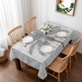 thumbnail image 1 of Grey Palm Tree Table Cloth Waterproof Tablecloths, Tropical Summer Coastal Vintage Gray Tablecloth Dining Table Cover for Kitchen Party Tabletop Outdoor, Rectangle Tablecloth 52x70 Inch, 1 of 9