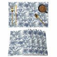 thumbnail image 1 of Grey Palm Trees Placemats Set of 4 Summer Botanical Watercolor Place Mats Indoor Wipeable Table Mats Washable Cloth Dining Table Placemats for Kitchen Holiday Party Home Decor 13x19 Inch, 1 of 9