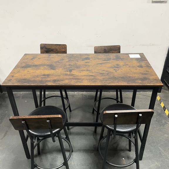 Grey Particleboard Bar Table / Sturdy and Attractive