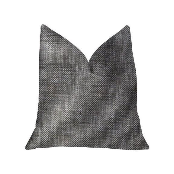 Grey Pebble Silver Luxury Throw Pillow, 20 x 26 in. Standard