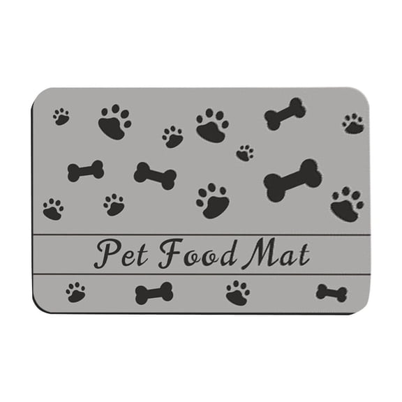 Grey Pet Mat Non Slip Absorbent Diatomite Bathroom Floor Mat For Dogs Cats Feeding Area Sleeping Pad Waterproof Easy Clean Rubber Backing 40X60 Inches