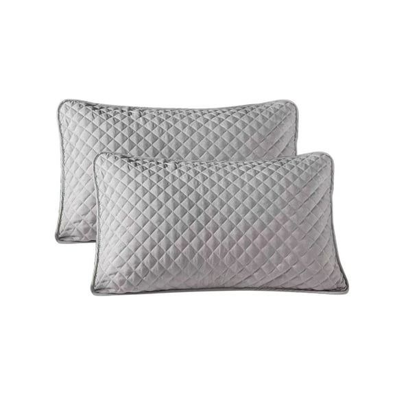 Grey Pillow Protectors Standard Size Breathable Waterproof Oil And Stain Proof Pack Of 2 Pillow Covers 18.89 X 29.13 Inches 0.53 Pounds
