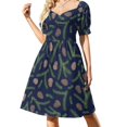 thumbnail image 1 of Grey Pine Cones Dress Plant Print Modern Dresses Summer Aesthetic Casual Dress Design Vestido, 1 of 7