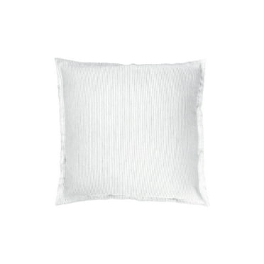 Grey Pinstripe Fringe So Soft Linen Pillow 20x20 Pillow Cover Only