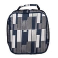 thumbnail image 1 of Grey Pixel Stripe Water Resistant Zipper Closure Isulated Soft Cooler Lunch Bag, 1 of 3