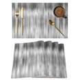 thumbnail image 1 of Grey Placemats Set of 4, Modern Abstract Art Ombre Striped Placemats for Dining Table, Place Mats for Kitchen Tabletop, Waterproof Wipeable Dining Table Mats Set, 1 of 9