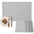 thumbnail image 1 of Grey Placemats Set of 6, Rustic Farmhouse Solid Color Washable Wipeable Table Mats for Dining Tables, Indoor Outdoor Kitchen Place Mats for Holiday Party Table Decor, 1 of 9