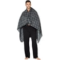 thumbnail image 1 of Grey Plaid Fleece Blanket, 1 of 4