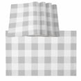thumbnail image 1 of Grey Plaid Placemats for Dinning Table Set of 6, Spring Summer Farmhouse Buffalo Checkered Burlap Kitchen Place Mats Waterproof Cloth Table Mats, Indoor Outdoor Placemats Easy Clean Dinner Decor, 1 of 8