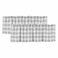 thumbnail image 1 of Grey Plaid Valances for Windows, Decorative Rod Pocket Window Valance Curtains, Gradient Geometric Buffalo White Checkered Short Curtain Drapes for Kitchen/Living Room, 2 Panels, 60" W x 18" L, 1 of 8