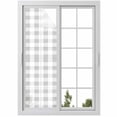 thumbnail image 1 of Grey Plaid Window Privacy Film, Spring Summer Farmhouse Buffalo Checkered Static Cling UV Sun Blocking Heat Control Window Tint Day and Night, Non-Adhesive One Way Windows Privacy Cover 17.7''x78.7'', 1 of 7