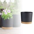 thumbnail image 1 of Grey Pot 6.5" Indoor and Outdoor Flower Pot with Drainage Holes and Saucer Home Garden Modern Decor Flower Pots for Succulents, 1 of 9