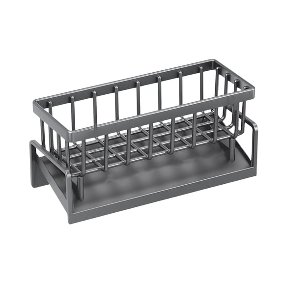 Grey Plastic Kitchen Shelf With Intervals And Flat Plank For Knives Chopsticks And Cutting Board Storage