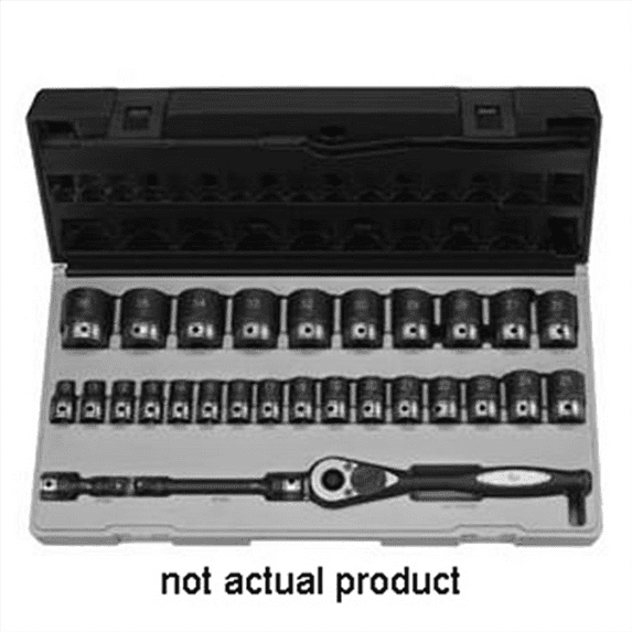 Grey Pneumatic 1/2" Drive x 15mm Standard Duo-Socket - 6 Point