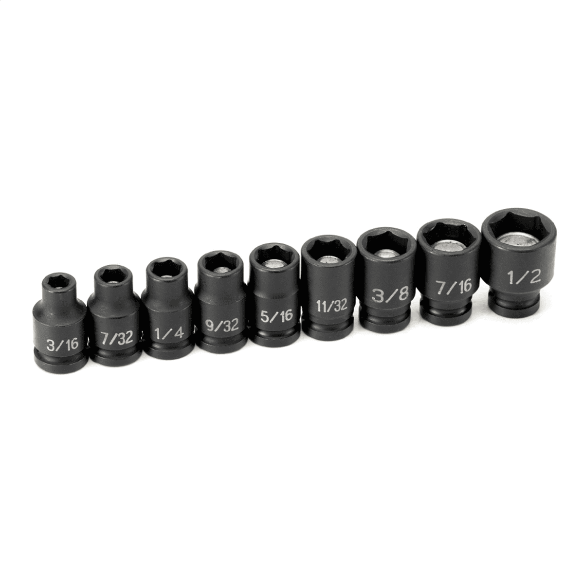 Grey Pneumatic 1/4" Drive 9 Piece Magnetic Impact Socket Set