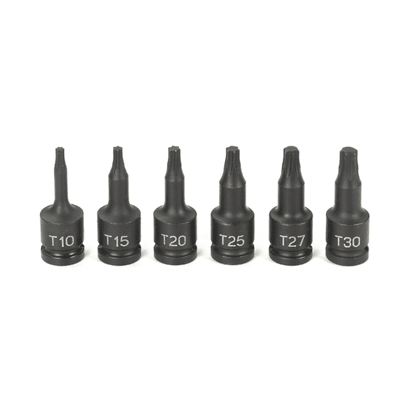 Grey Pneumatic 1/4" Drive 6 Pc Internal Torx Impact Driver Set