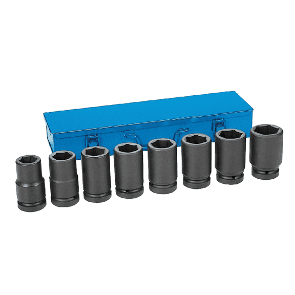Grey Pneumatic 1" Drive 8 Piece Deep Metric Set