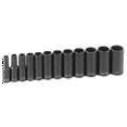 thumbnail image 1 of Grey Pneumatic 1202D 12pc 3/8" Drive 12pt Deep Fractional Impact Socket Set, 1 of 2