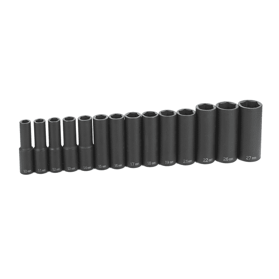 Grey Pneumatic 1/2" Drive 14 Piece Deep Metric Set