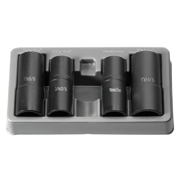 Grey Pneumatic 1/2" Drive 4 Piece "Flip" Socket Set