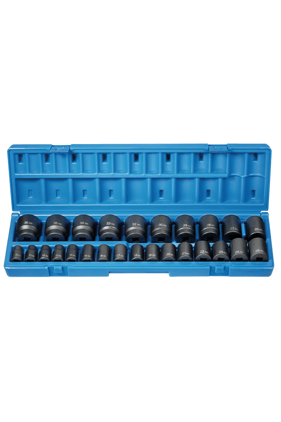 1726M Impact Socket Set Chrome Moly with Molded Case