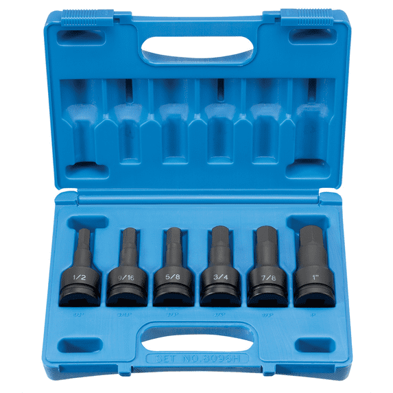 Grey Pneumatic 3/4" Drive 6 Piece Hex Driver Set
