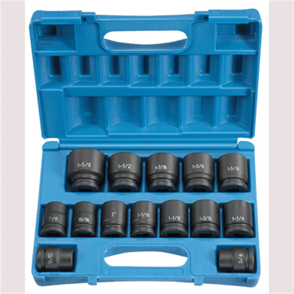 Grey Pneumatic, 3/4-inch Chrome Finish Standard Socket Wrench & Set, 14 Piece