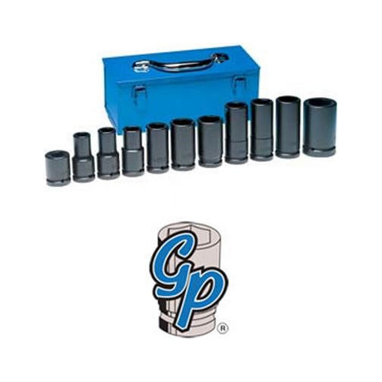 Grey Pneumatic 3/4" Drive 11 Pieces Truck Wheel Impact Socket Set