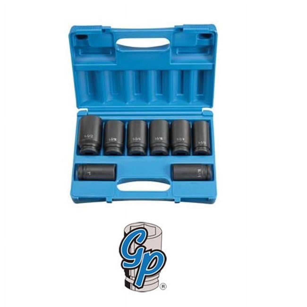Grey Pneumatic  3/4in. Drive 8 Pieces Deep Sae Impact Socket Set - Grey