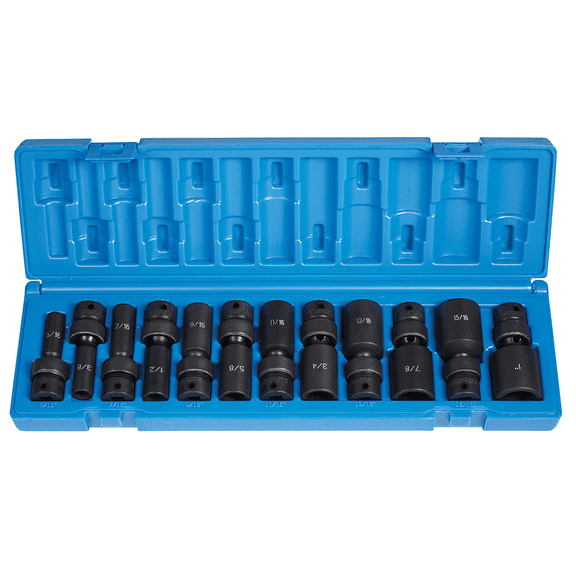 Grey Pneumatic 3/8" Dr. 12 Piece Deep Length Fract. Universal Set