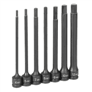 Grey Pneumatic 3/8" Dr. 7 Piece 6" Length Metric Hex Driver Set